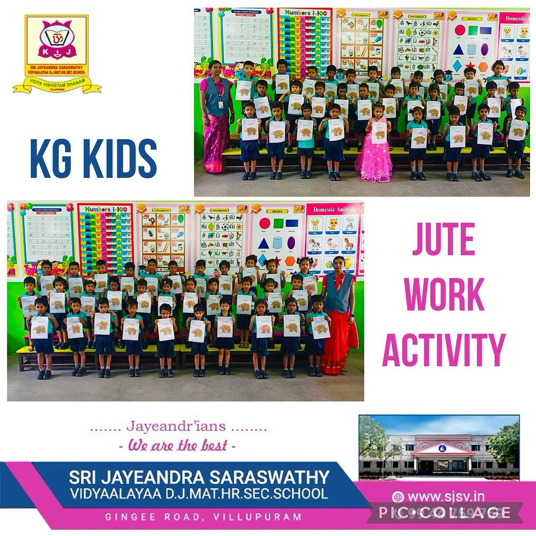 Jute Work Activity by our KG Kids